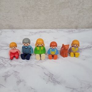 Playmobil Geobra Vintage 90's 123 Figures Family Lot